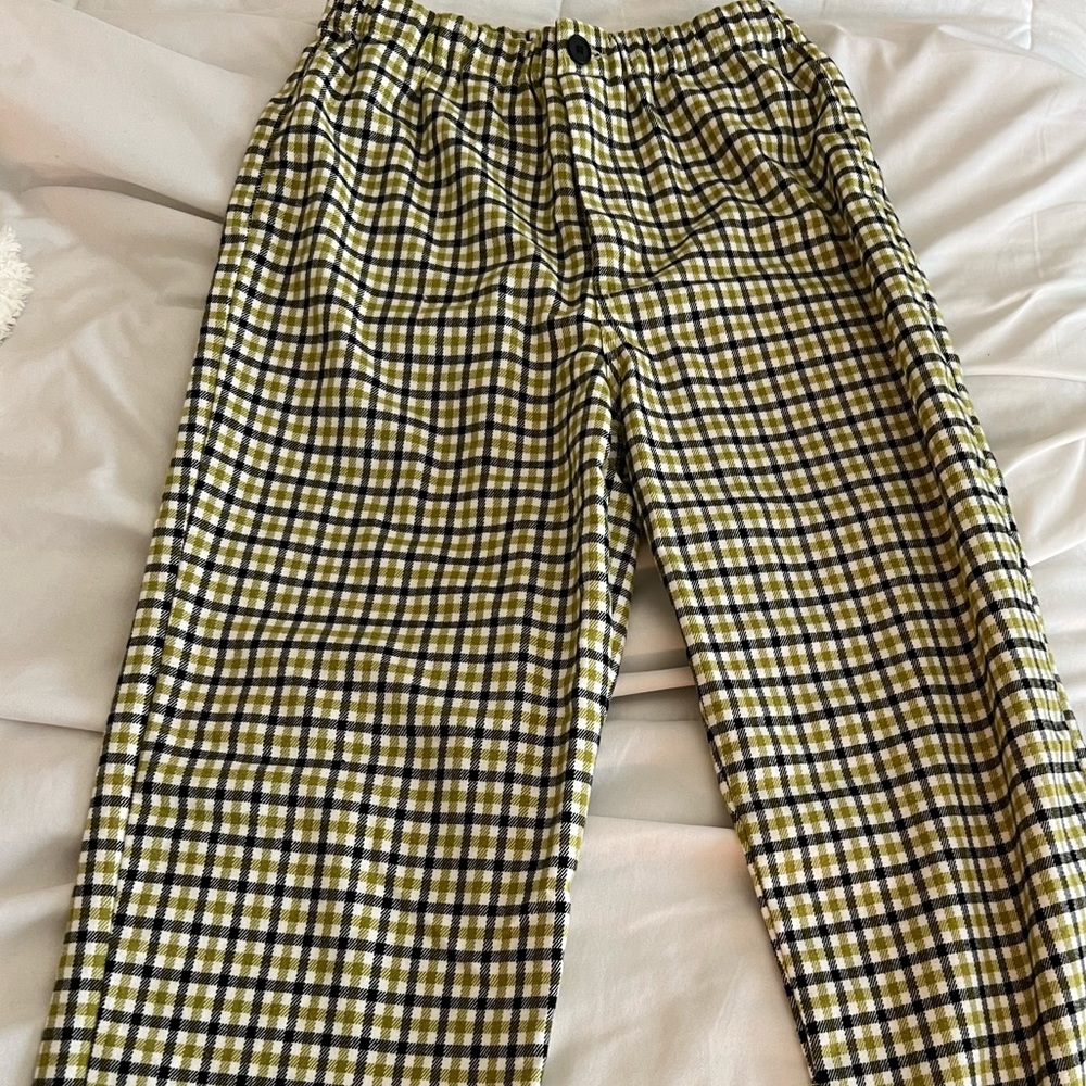 Green checkers brandy Melville pants